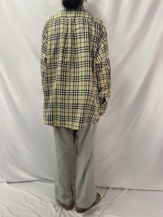 BURBERRY USA製 チェック柄 コットンシャツ XXL