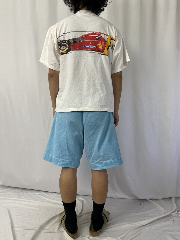 90's Shell Ferrari F1 石油化学企業 F1プリントTシャツ