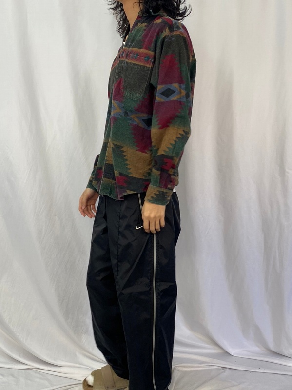 90's Woolrich USA製 ネイティブ柄 シャモアクロスシャツ M