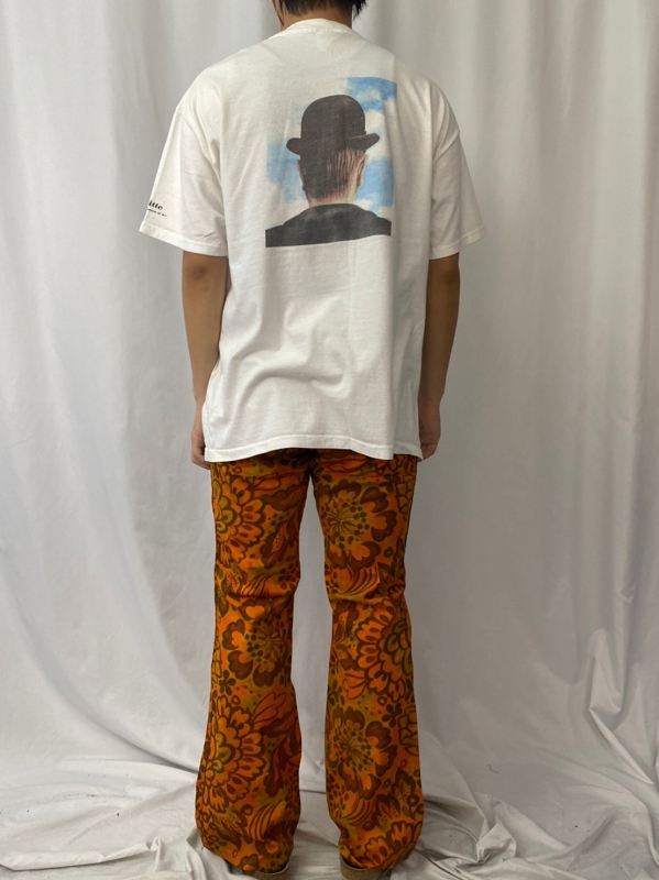 90年代 FLAMMARION ルネマグリット レディメイドの花束 アートTシャツ フランス製 メンズM ヴィンテージ /evb002328