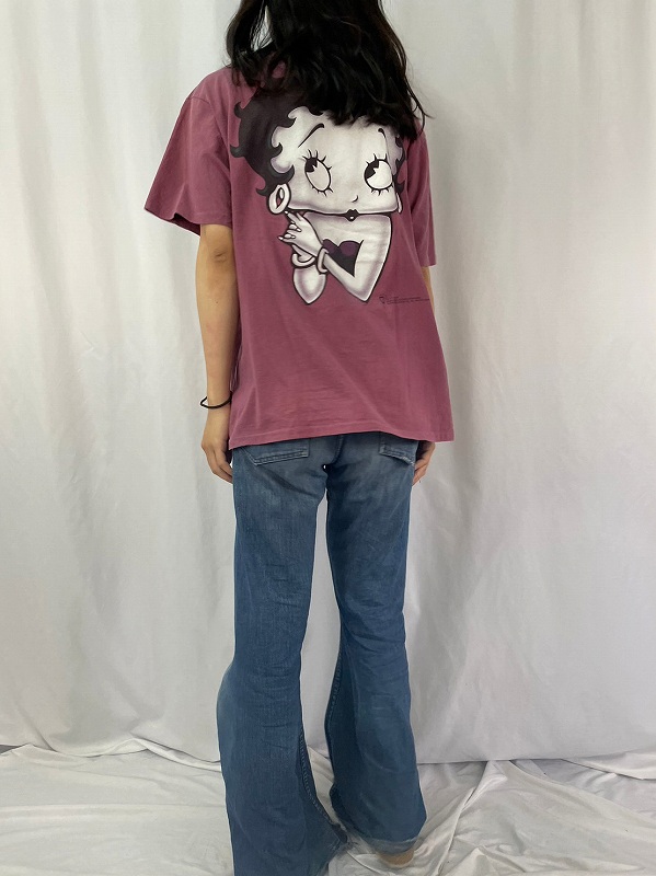 90's BETTY BOOP USA製 キャラクターパロディプリントTシャツ XL