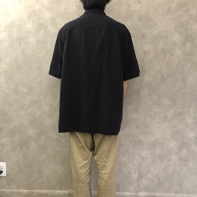 ロカシャツ ステッチワーク ブラック 黒 半袖 | ビンテージ古着屋Feeet 