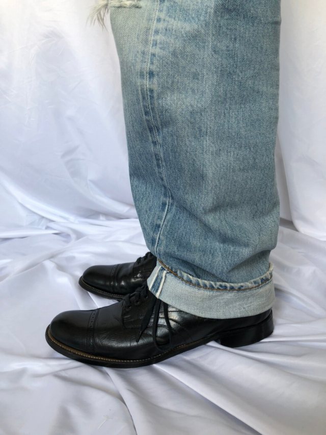 STACY ADAMS11 1/2Dレザーブーツ革靴28cm〜USAヴィンテージantique