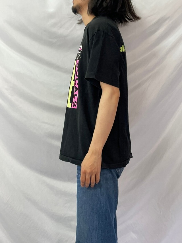 1990's~ USA製 ブラック 黒 ミュージック プリント 半袖Tシャツ