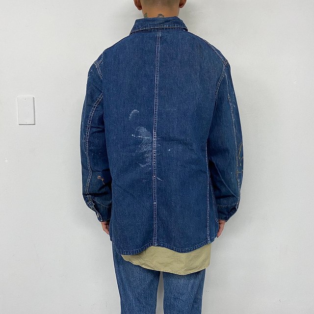 WWII STRONG RELIABLE DENIM COVERALL JACKET