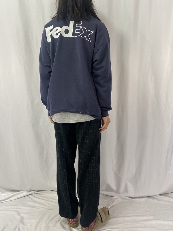 90s】FedEX パーカー L ネイビー 企業物 Leeベース かわいい - パーカー