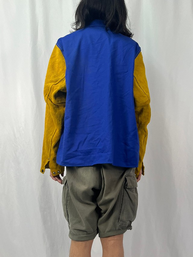 溶接工 青 ブルー 黄色 イエロー 長袖 | ビンテージ古着屋Feeet 通販 
