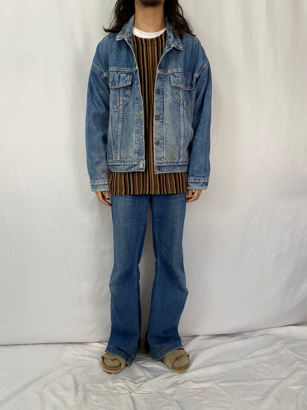 90's Levi's×Hudson's Bay 70617-0291 USA製 ブランケットライナー リバーシブルデニムジャケット