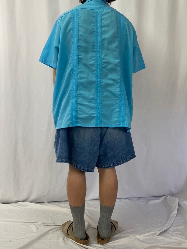 GUAYABERA フルジップ 刺繍デザイン キューバシャツ