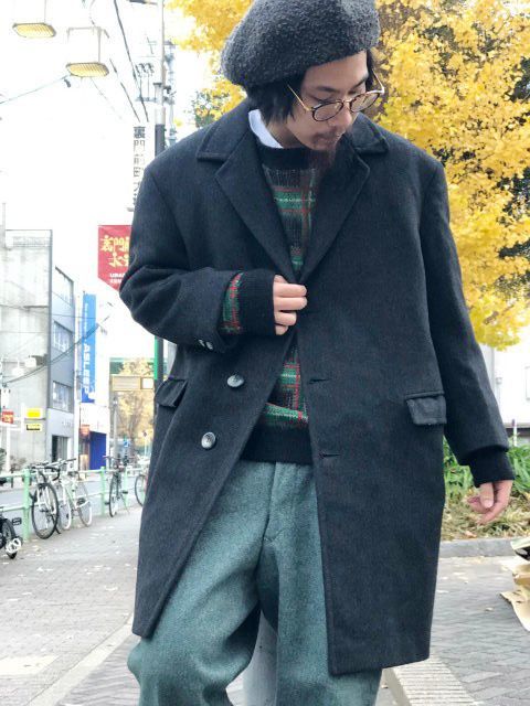 SALE】 70's〜80's Sartoria Milane ウールチェスターコート L〜XL位