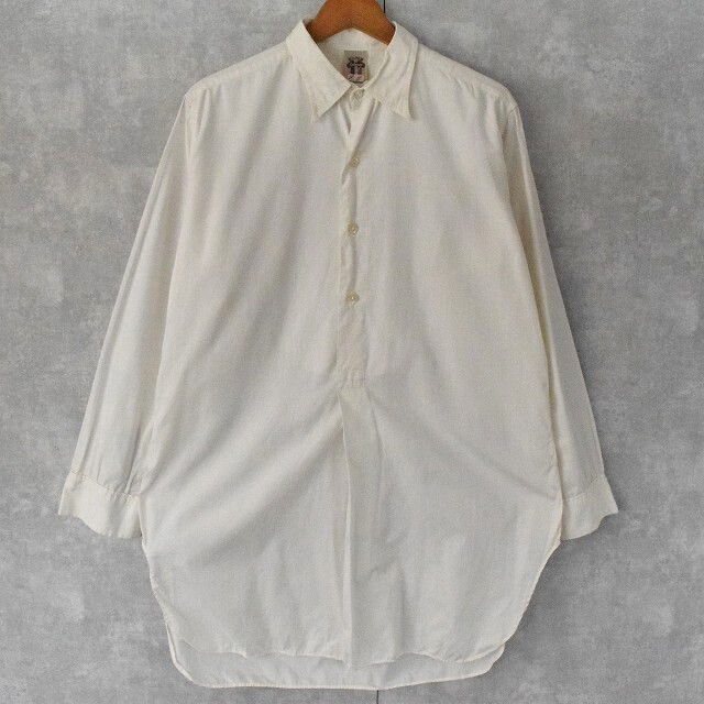 40年代 40s 50年代 50s 白 ホワイト プルオーバーシャツ ユーロ