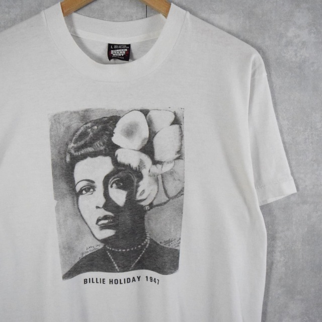 90's BILLIE HOLIDAY USA製 ジャズシンガーTシャツ L