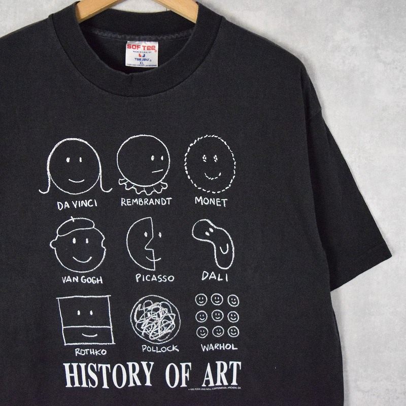 HISTORY OF ART XL 濃紺 ビンテージ アートT-