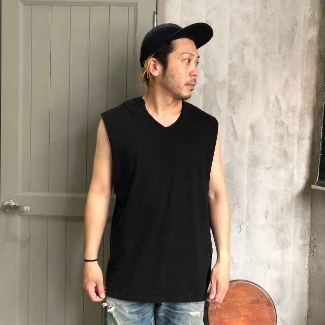 Sale Hanes カットオフスリーブtシャツ ヘインズ タンクトップ 黒 ビンテージ古着屋feeet 通販 名古屋 大須 メンズ